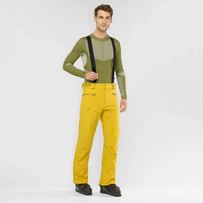 Salomon Snowboard Skiski Mens Pants - Yellow 3 Salomon Snowboard Skiski Mens Pants - Yellow